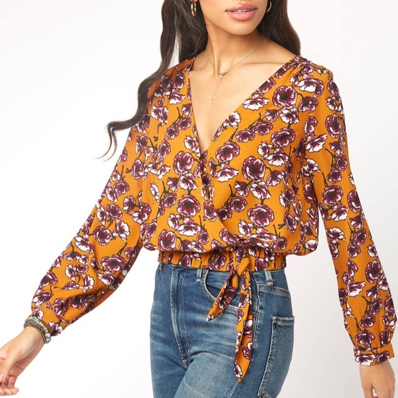 Floral Wrap top - Picture 1 of 3